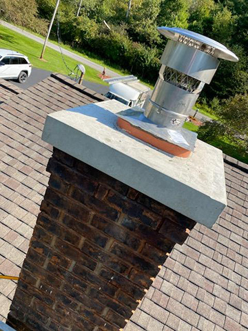 Stainless Steel Liner has been installed into chimney