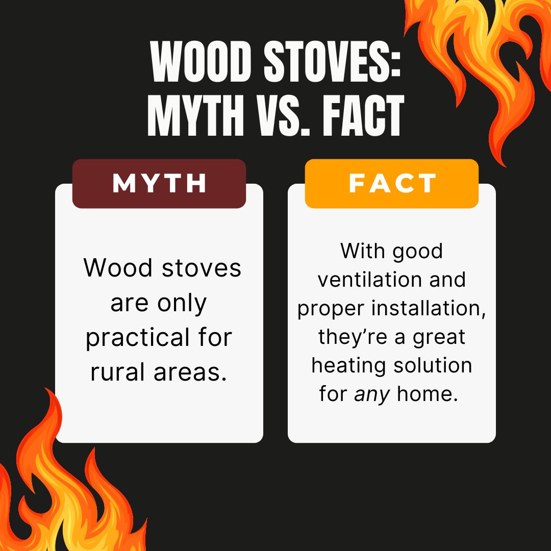original infographic stating a wood stove myth and the truth behind it original infographic stating a wood stove myth and the truth behind it